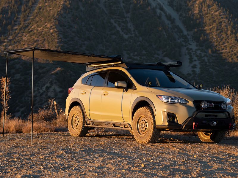 Body Armor 4x4 Subaru Crosstrek 4.5 ft. Overland Pull Out Awning - With Brackets - Recon Recovery