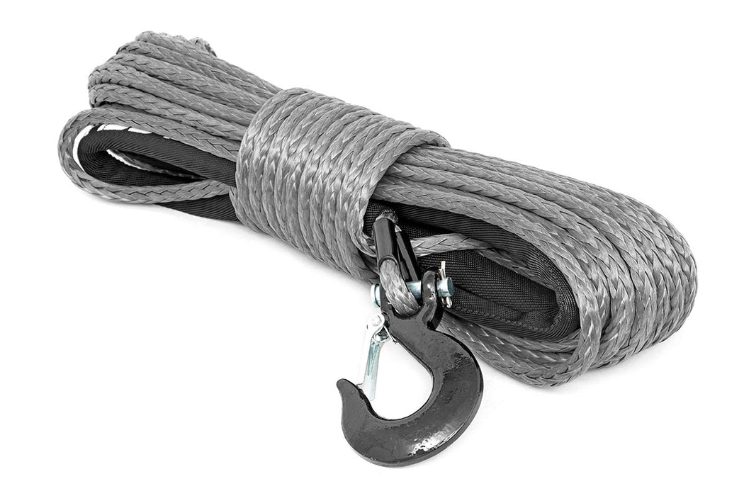 Rough Country RS117 Winch Cable & Synthetic Rope - Synthetic, 16,000 lbs. Pull Rating, 85 ft. Line Length3/8 in. Line Diameter, Gray