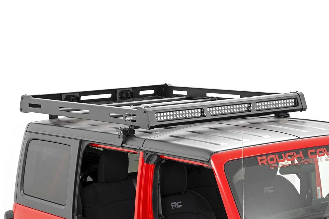 Jeep Wrangler Rooftop Cargo Basket Heavy-Duty Roof Rack