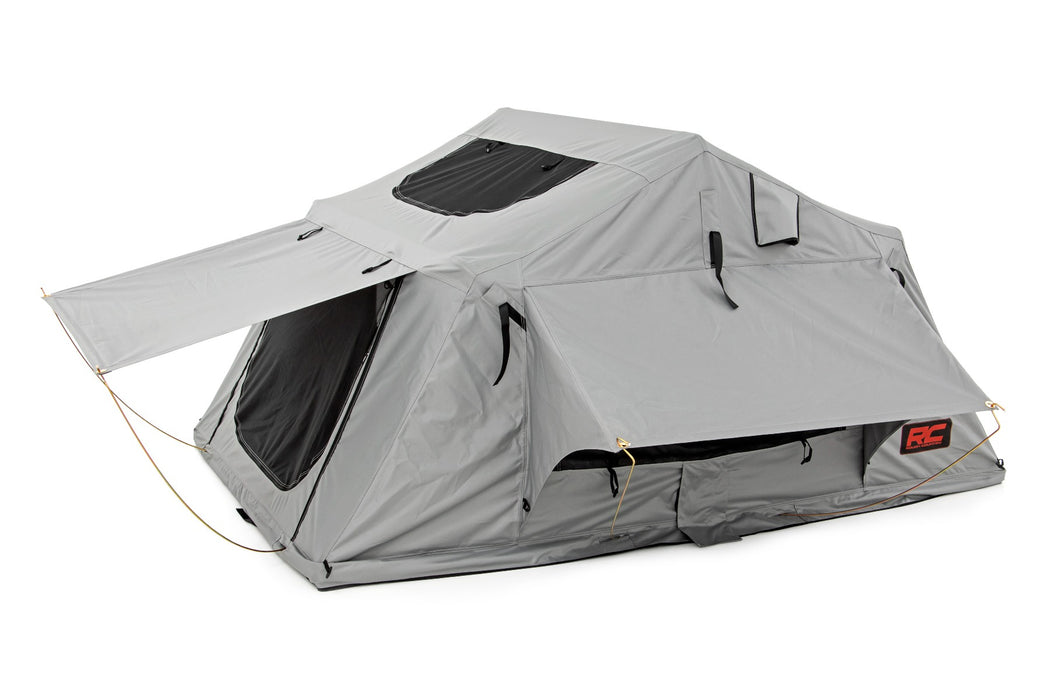 ripstop tent Rough Country Roof Top Tent 3-Person w/ 12V Accessory & LED Kit — Recon Recovery