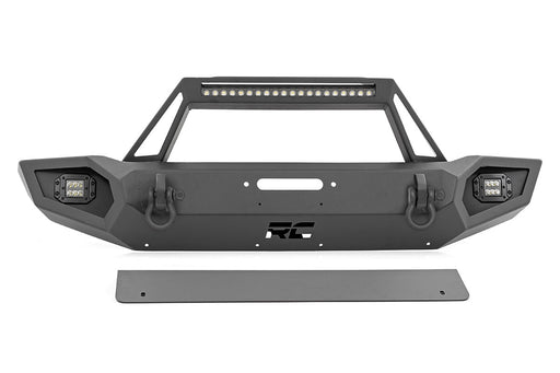 Rough Country 10585 Full Width Front Bumper for 07-24 Jeep Wrangler JK JL & Gladiator JT - Recon Recovery
