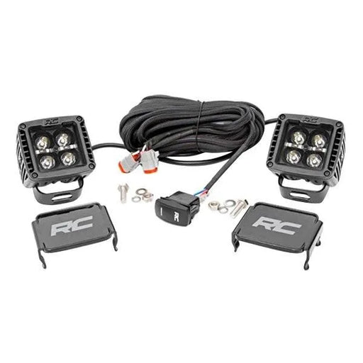 Rough Country 70903BLKDRL Cube Light Pod - 2 in., Sold as Pair - Recon Recovery