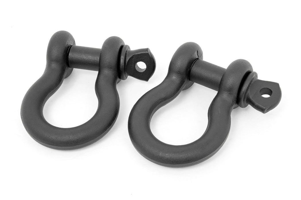 Rough Country RS121 D-Ring - 4.75 Ton Load Rating, Black, Sold as Pair