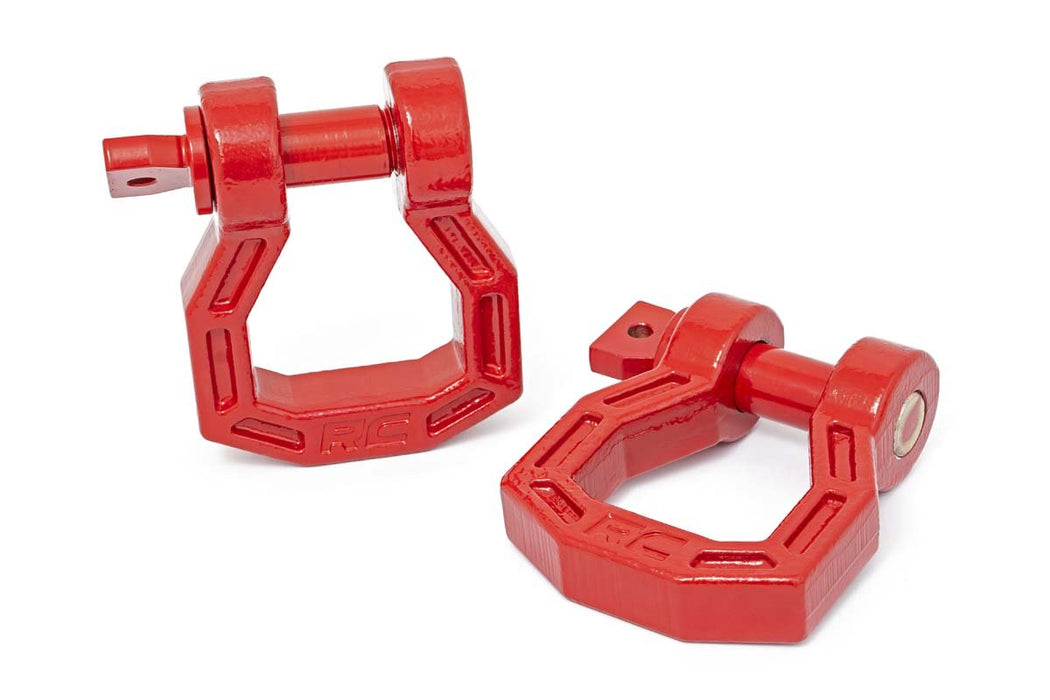Rough Country RS119 D-Ring - Red, Sold as Pair - Recon Recovery