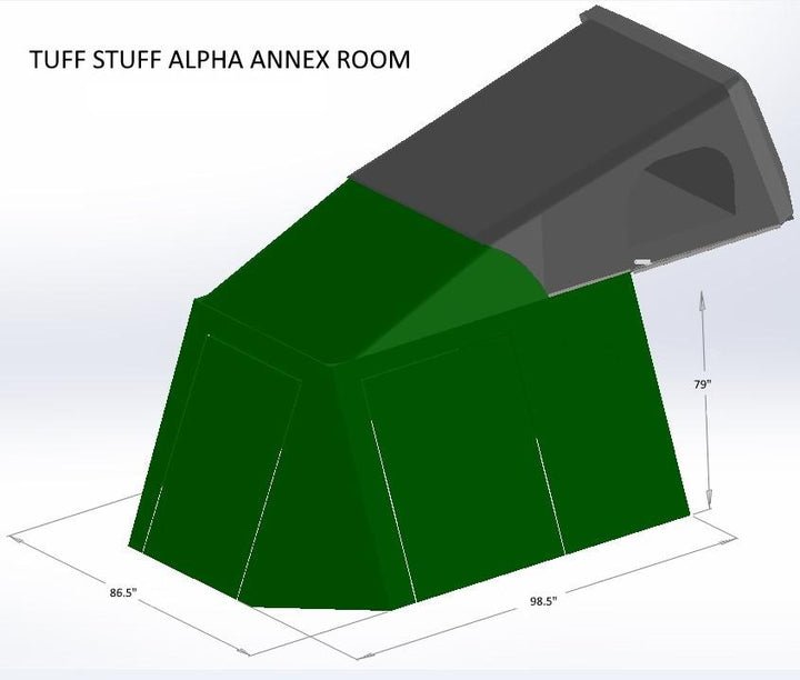 TUFF STUFF TS-ANX-CS-STLTH ALPHA™ CLAM SHELL RTT, ANNEX ROOM (Fits Alpha & Stealth Tents) - Recon Recovery