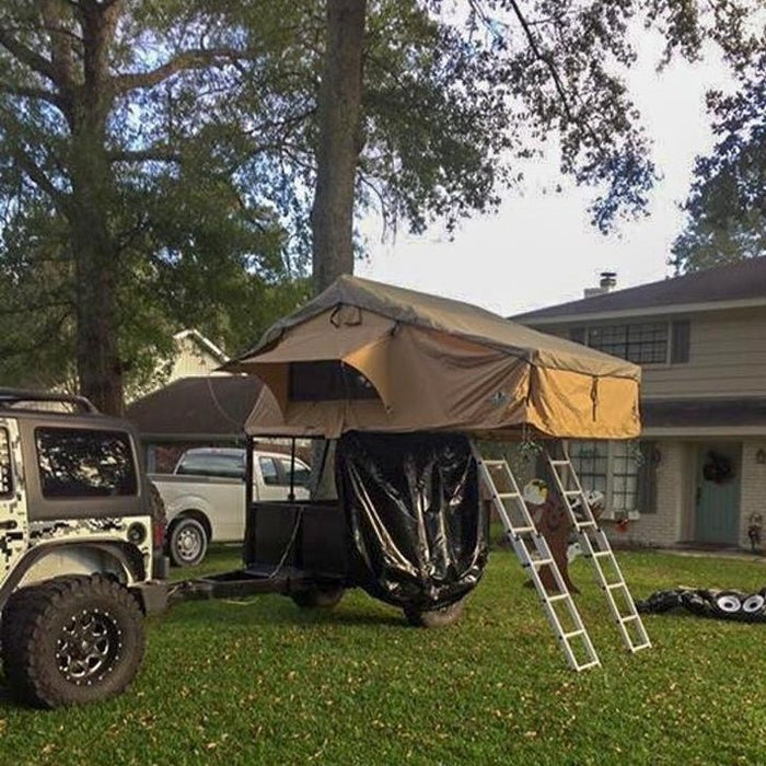 roof top tent with annex Tuff Stuff TS-RTT-ANX-ELT Elite Overland Roof Top Tent & Annex Room, 5 Person