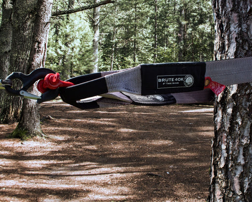 Overland Vehicle Systems 40,000 lb Tow Strap 4 Inch x 8 Foot With Black Ends & Storage Bag - Recon Recovery