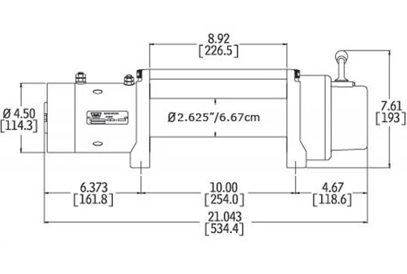 Warn 87800 M8000-s Self-Recovery Electric Winch - 8,000 lbs. Pull Rating, 100 ft. Synthetic Line - Recon Recovery