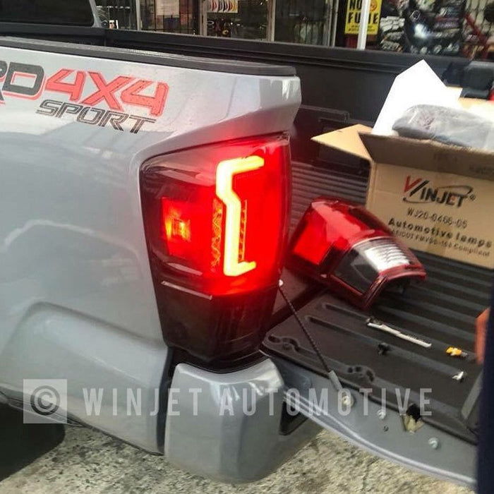 Winjet Renegade V2 LED Taillights for 2016-2023 Toyota Tacoma (Black/Smoke) - Recon Recovery - Recon Recovery